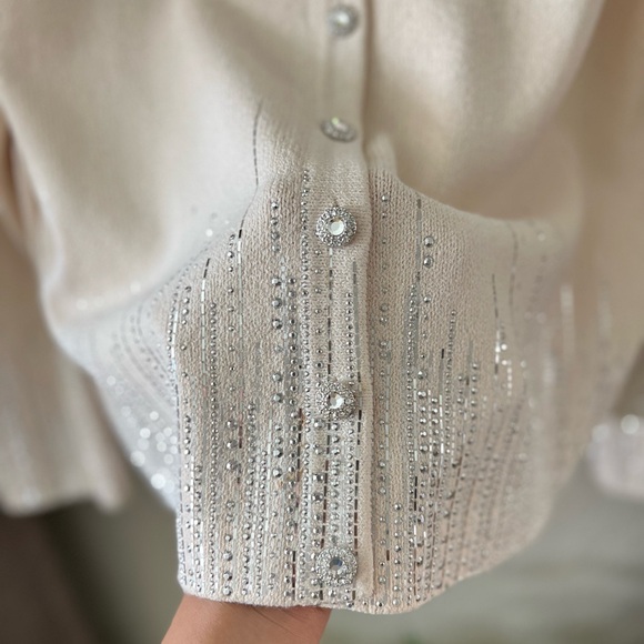St John Evening Crystal Embellished Cardigan - Picture 3 of 15